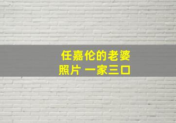 任嘉伦的老婆照片 一家三口